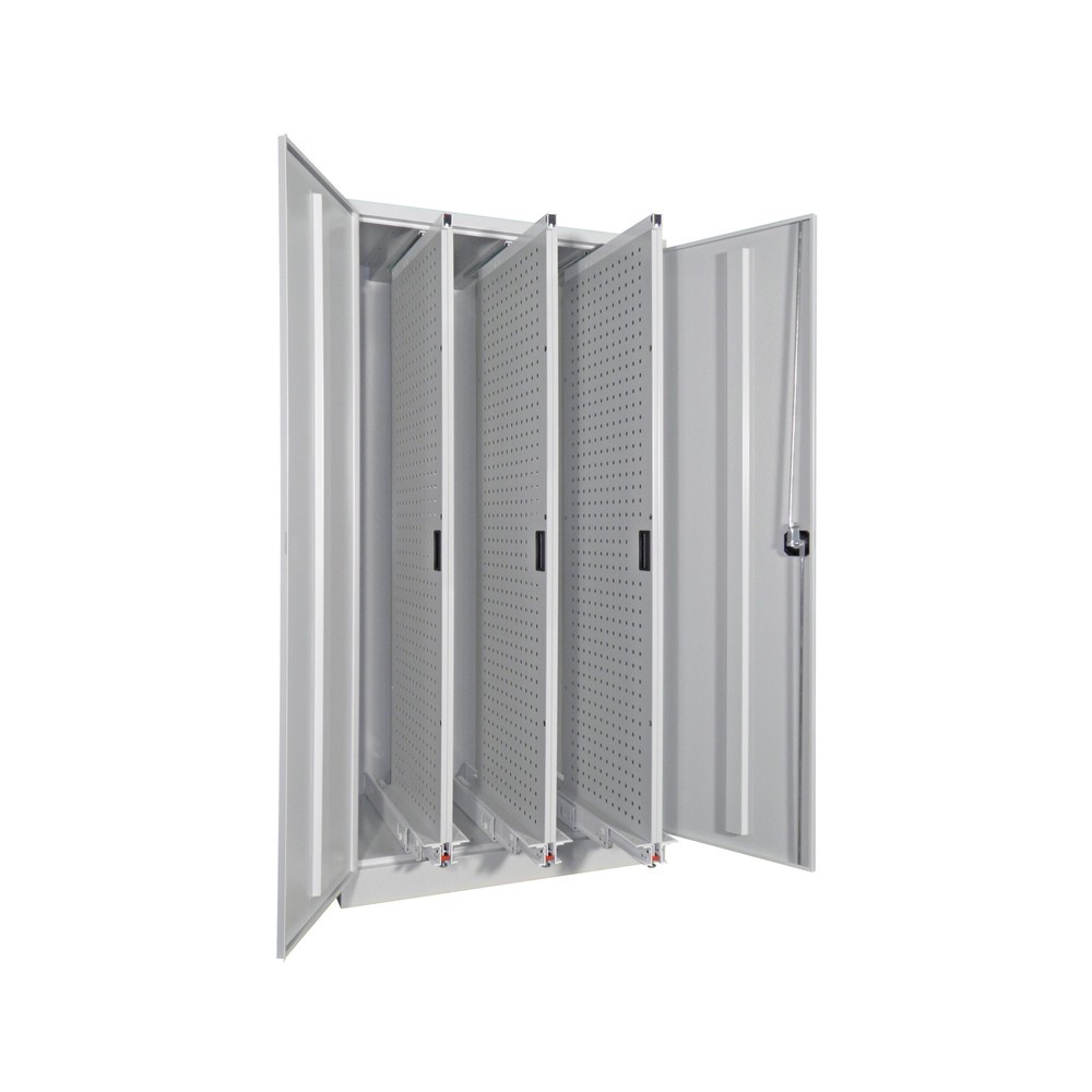 Armoire à tiroir vertical PAVOY avec panneaux perforés, 4 tiroirs, HxlxP 1 950 x 1 000 x 600 mm