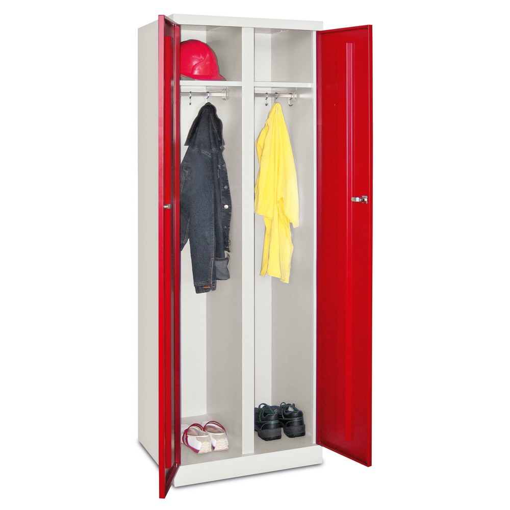 Illustration du produit: Armoire-penderie PAVOY avec portes battantes, H x l x P 1 800 x 600 x 500, fermeture individuelle, gris clair, gris clair
