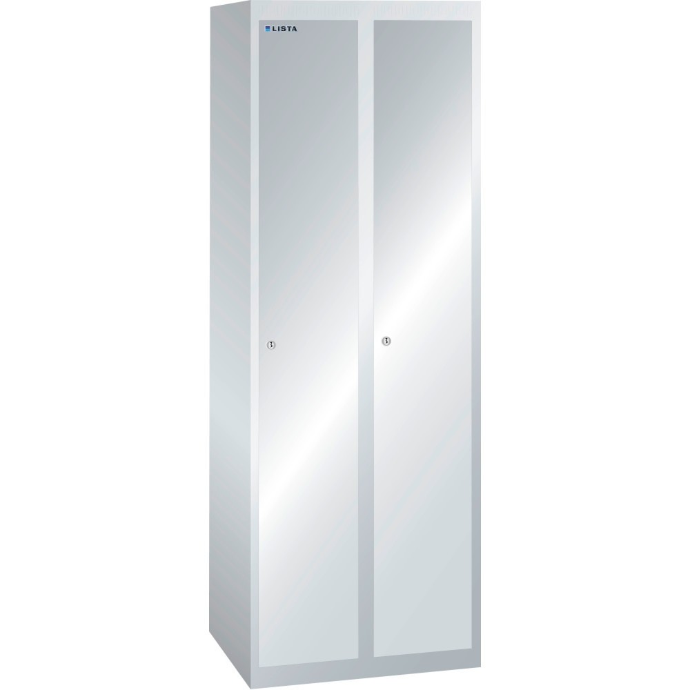 Illustration du produit: Armoire-vestiaire LISTA, (PxH) 500x1 700 mm, sans sous-structure, 2 compartiments, serrure à cylindre