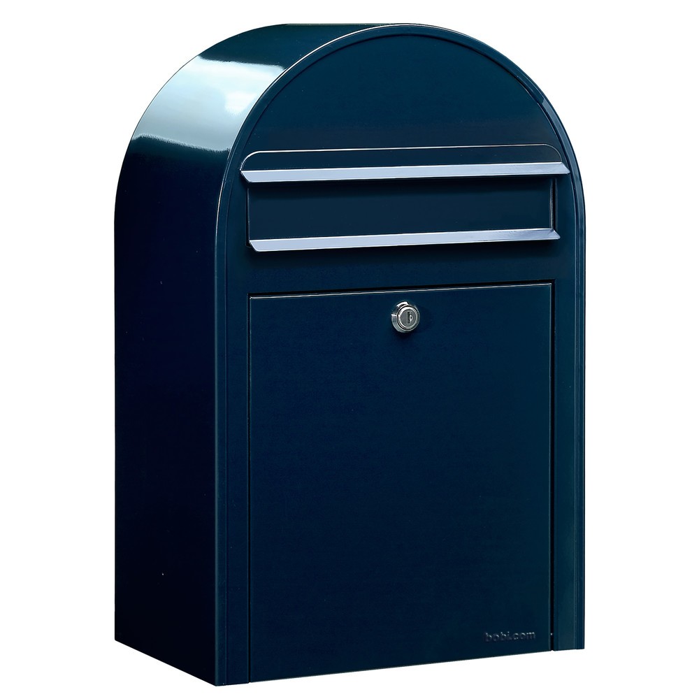 Illustration du produit: Boîte aux lettres avec ouverture d’insertion Bobi, H x l x L 500 x 320 x 210 mm, acier galvanisé, bleu