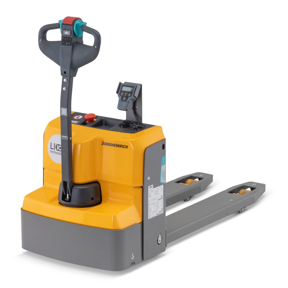 Illustration du produit: Chariot électrique pour palettes Jungheinrich EJE M15 avec balance, capacité de charge 1 500 kg