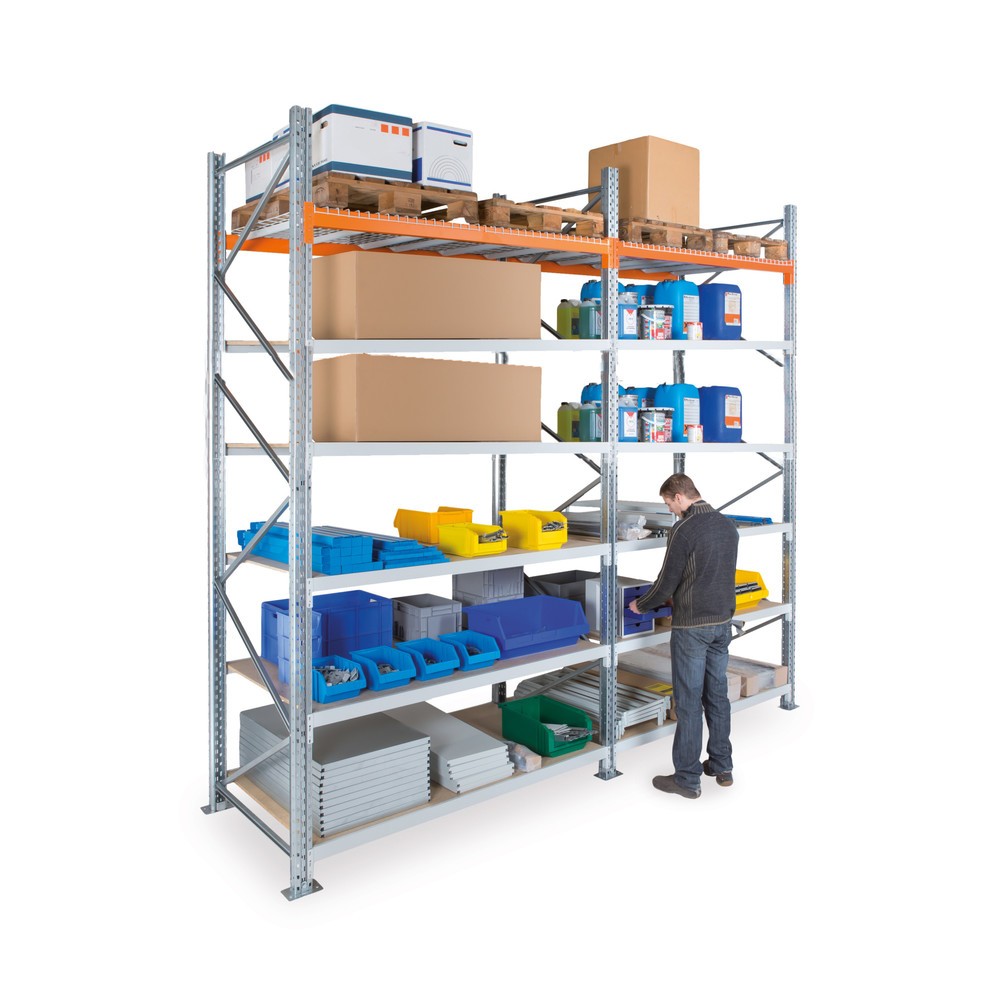 Produktabbildung Nr. 5: Complete hybride rek ManOrga, grootvak- en palletrek XXL, hxbxd 3.000 x 10.800 x 1.100 mm