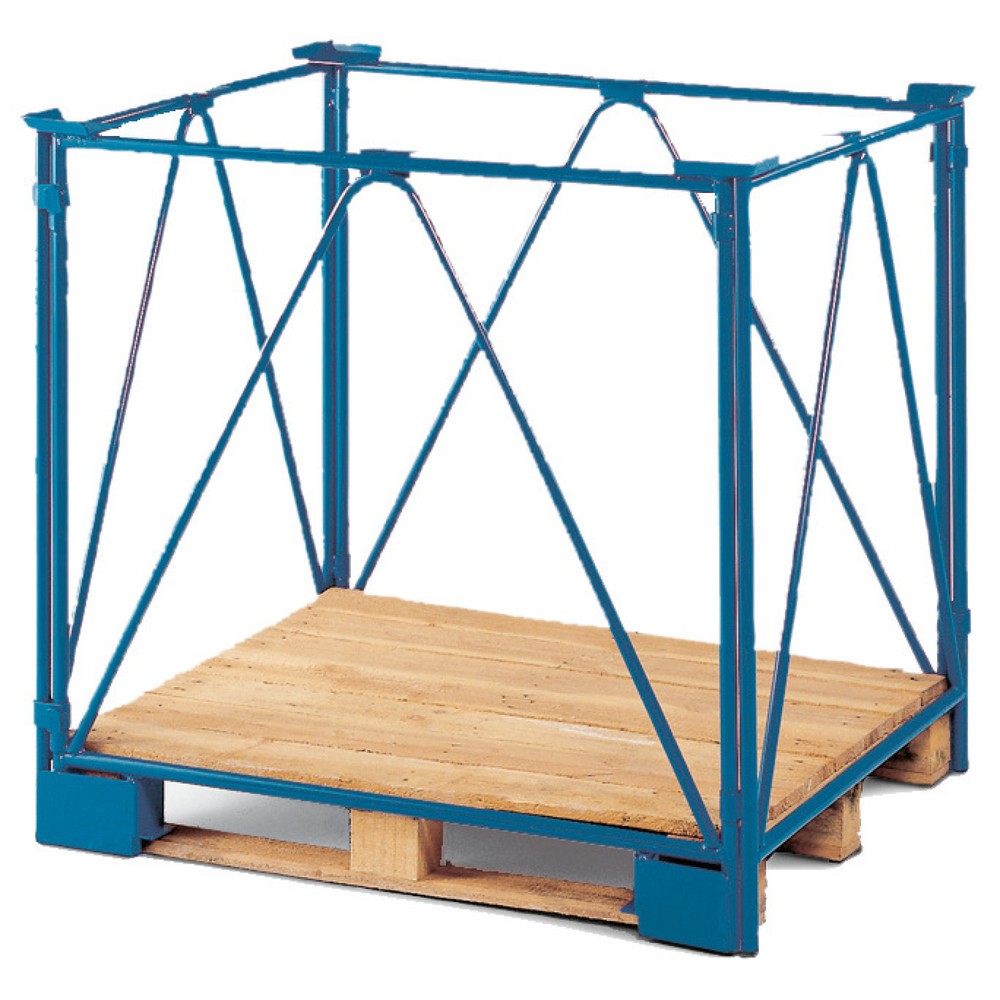 Product afbeelding: Roosteropzetframe CORDES, 4 diagonale buizen, voor europallets, gelakt, hoogte 1.000 mm