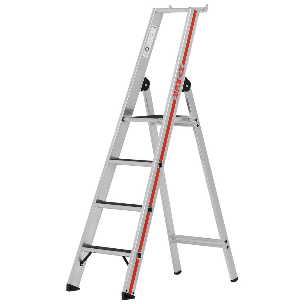 Illustration du produit: Escabeau double à marches HYMER, revêtement R13, avec plate-forme, hauteur 0,93 m, 4 échelons