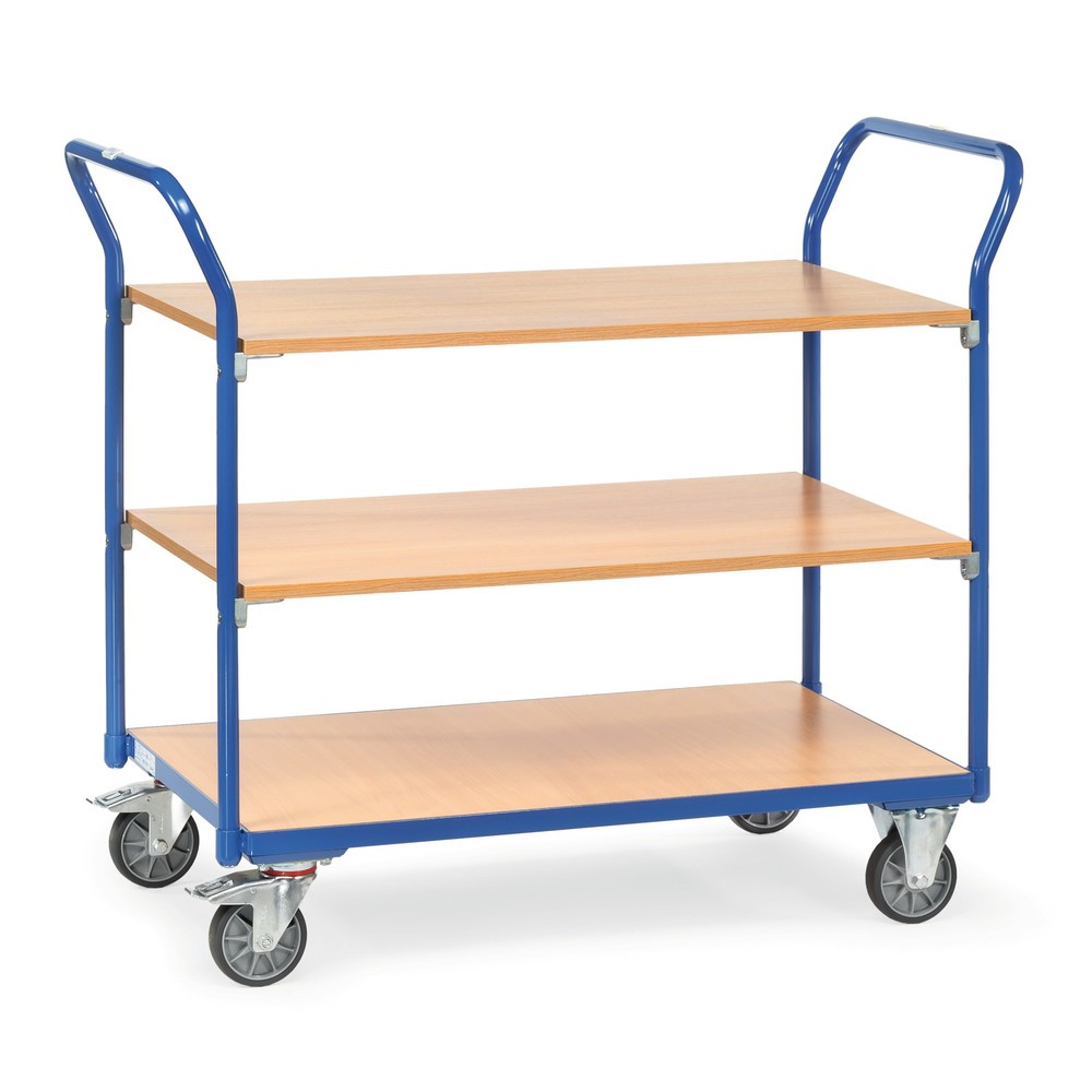 Illustration du produit: fetra® Servante, capacité de charge 200 kg, 3 plateaux de 850 x 500 mm