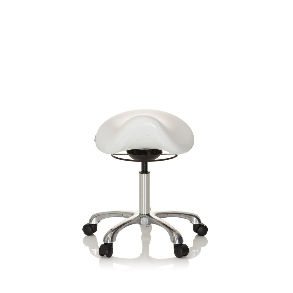 Product afbeelding: hjh OFFICE Sattelhocker / Sattelstuhl ORTHO SIT PU Kunstleder, weiß