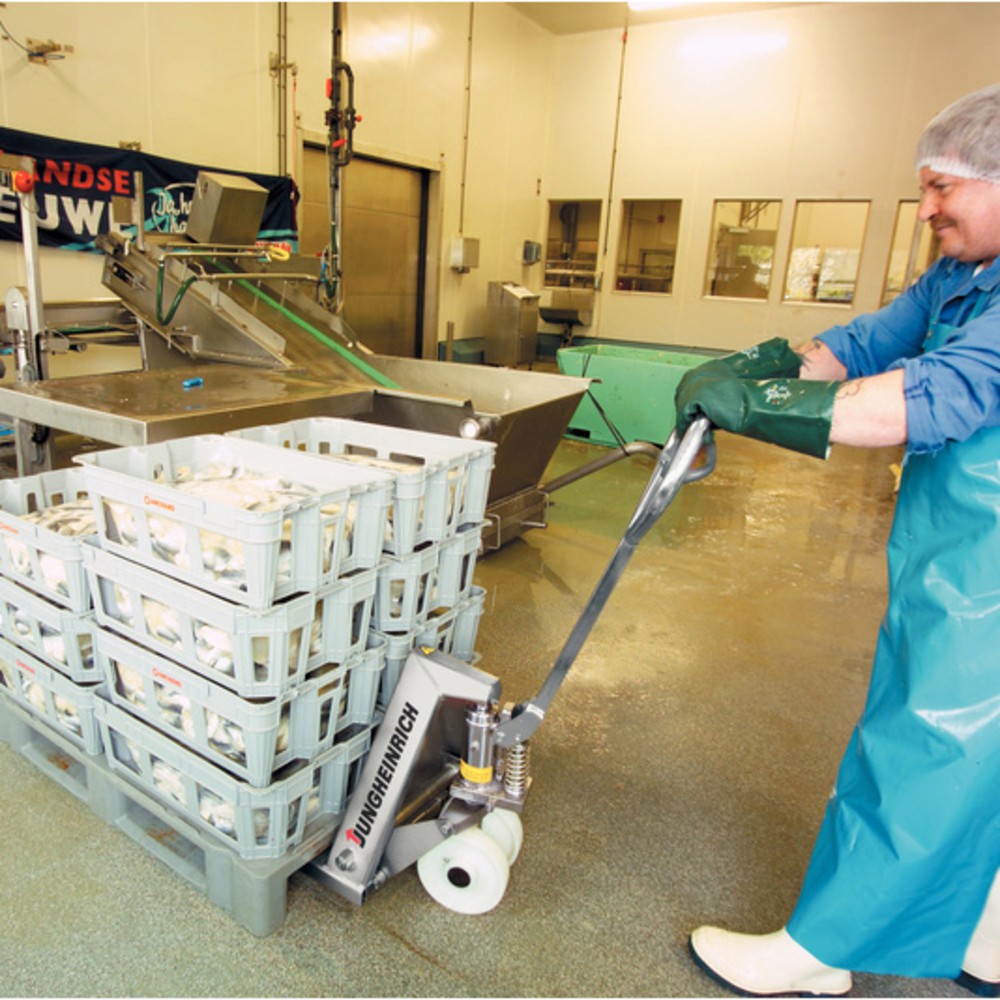 Produktabbildung Nr. 4: Roestvrijstalen handtranspallet Jungheinrich AM I20, draagvermogen 2.000 kg, vorklengte 970 mm, polyurethaan