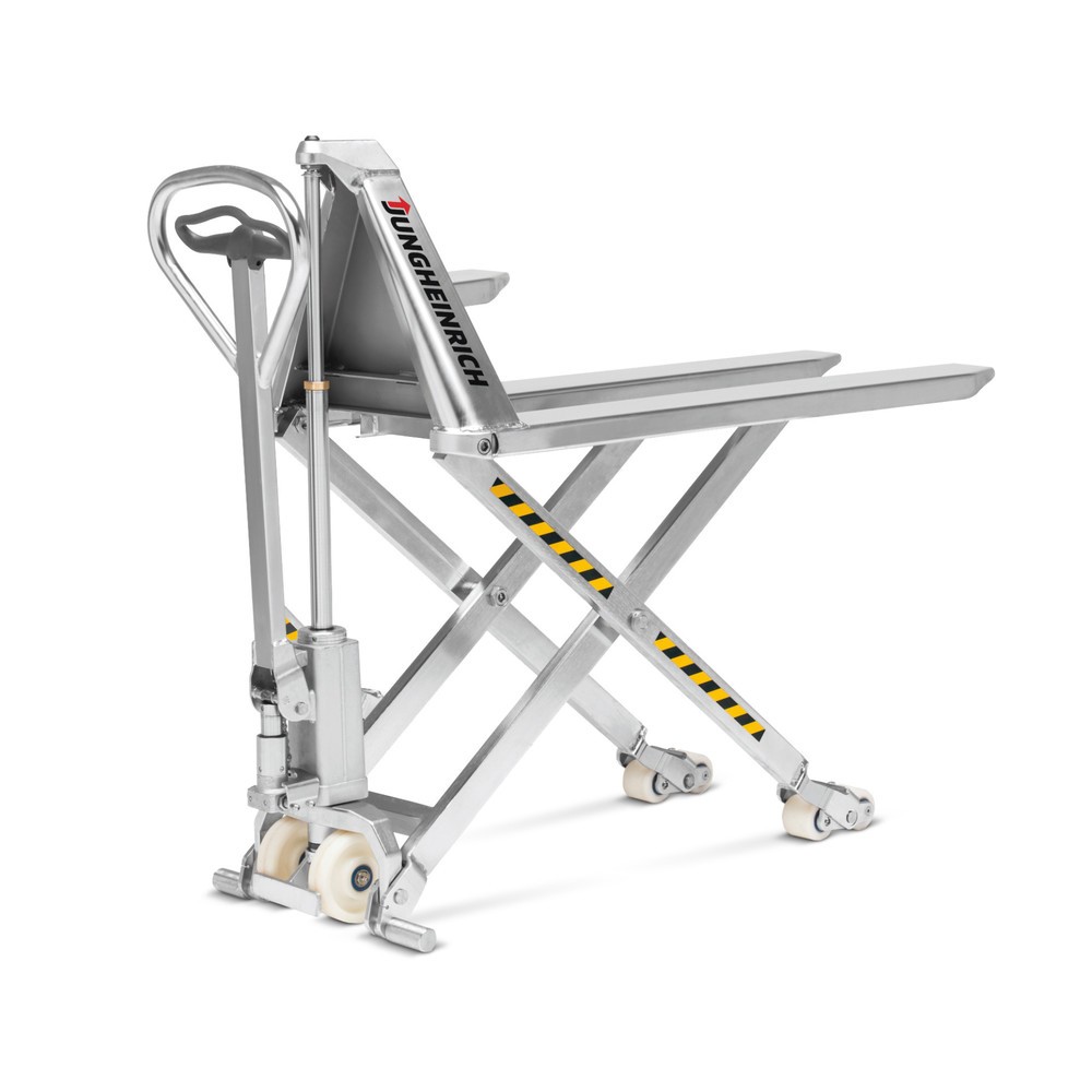Product afbeelding: Roestvrijstalen schaarhefwagen Jungheinrich AM I15p - professionele uitvoering, draagvermogen 1.500 kg, nylon