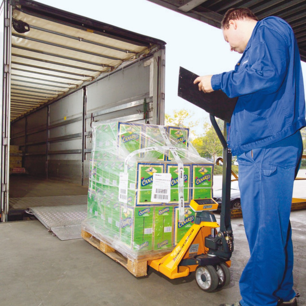 Produktabbildung Nr. 3: Transpalette Jungheinrich avec balance AMW 22 avec affichage de base, capacité de charge 2 200 kg, caoutchouc plein/polyuréthane, galets tandem