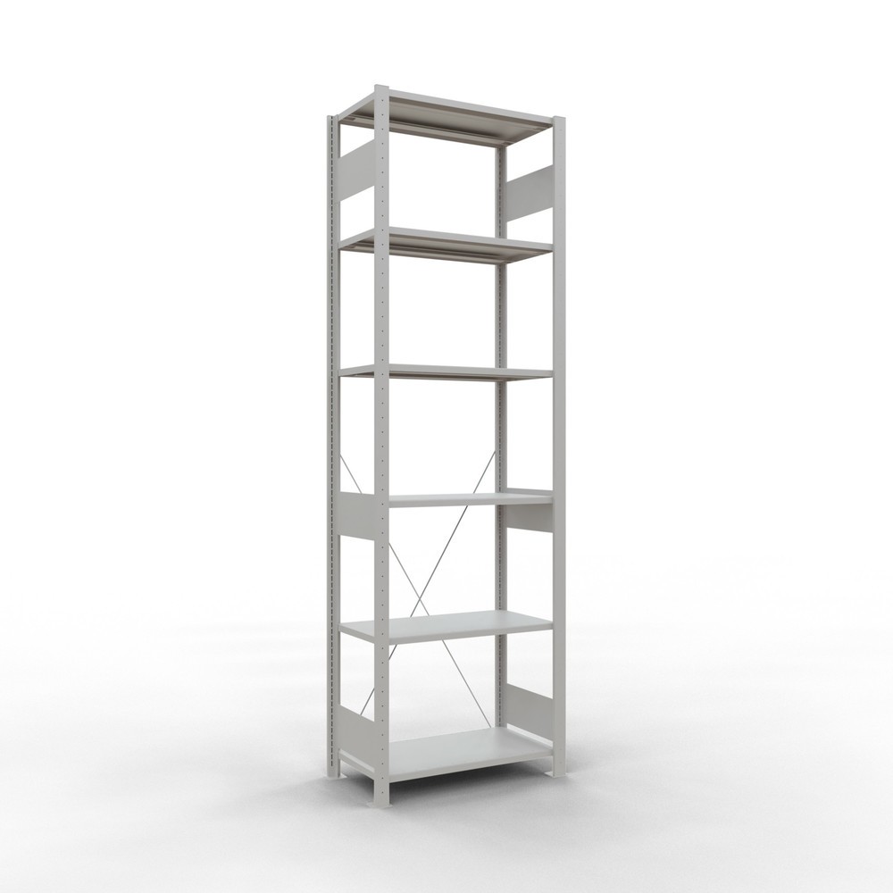 Product afbeelding: Legbordrek SCHULTE, lichtgrijs, vaklast 150 kg, hxbxd 2.500 x 810 x 436 mm