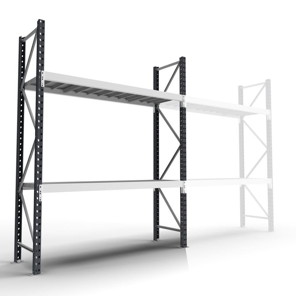 Product afbeelding: Grootvakrek ManOrga, met stalen panelen, BE, vaklast 880 kg, hxbxd 2.000 x 1.800 x 800 mm