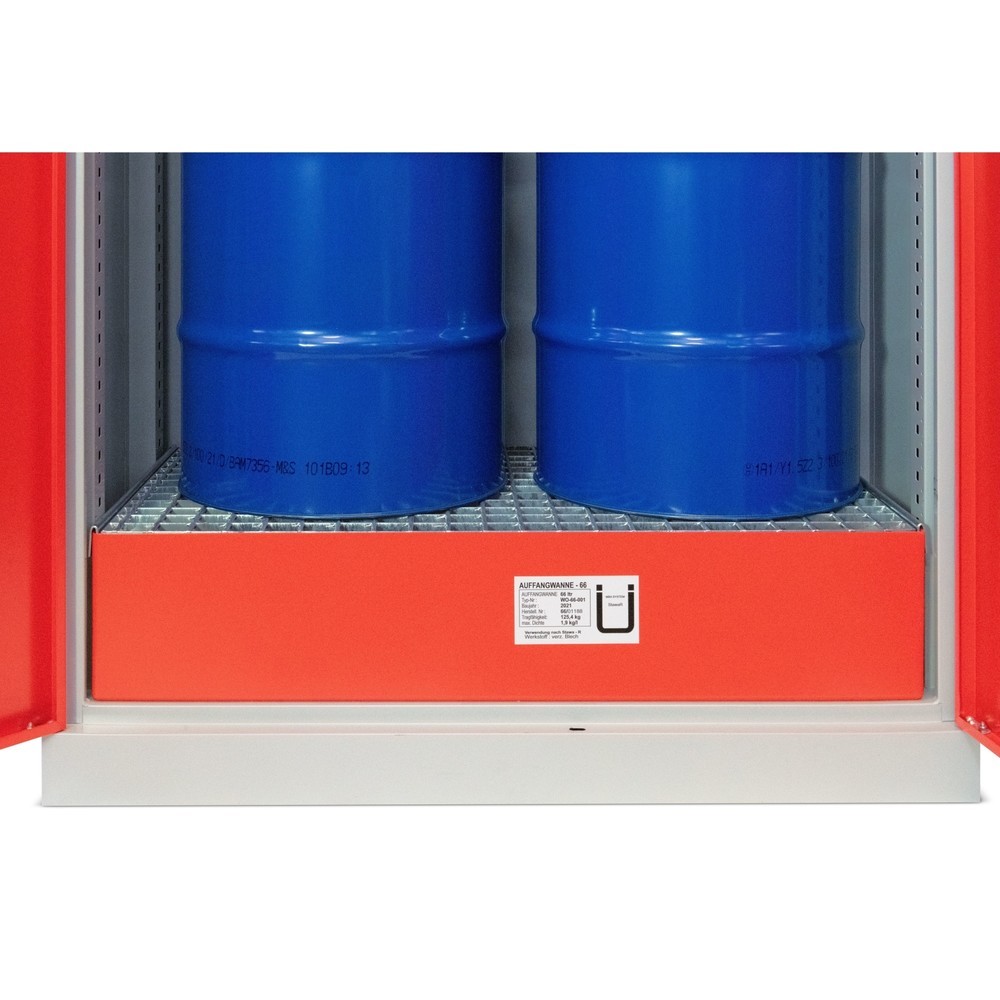 Produktabbildung Nr. 4: Oliekast Steinbock®, 2 in hoogte verstelbare roosterlegborden, 1 lekbak, hxbxd 1950 x 950 x 500 mm