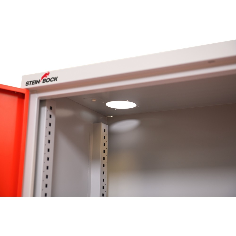 Produktabbildung Nr. 6: Oliekast Steinbock®, 2 in hoogte verstelbare roosterlegborden, 1 lekbak, hxbxd 1950 x 950 x 500 mm