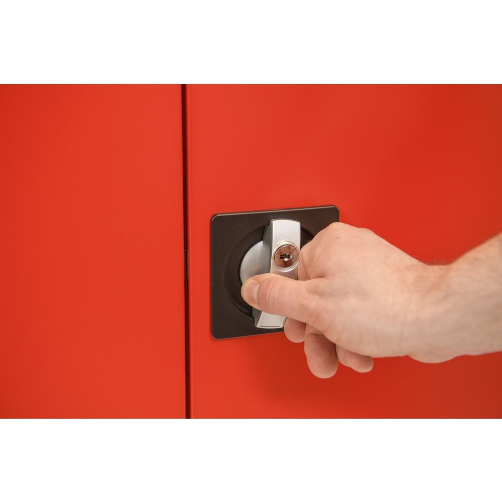 Produktabbildung Nr. 10: Oliekast Steinbock®, 2 in hoogte verstelbare roosterlegborden, 1 lekbak, hxbxd 1950 x 950 x 500 mm