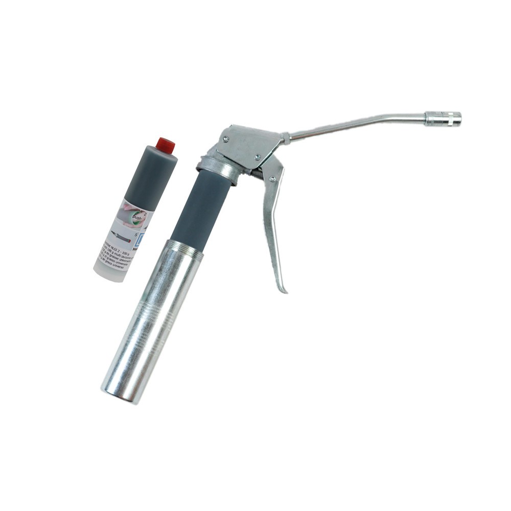 Illustration du produit: Pompe à graisse à une main PEP 200 de SAMOA-HALLBAUER, tube de pulvérisation y compris, embout professionnel à 4 faces et 2 cartouches à visser