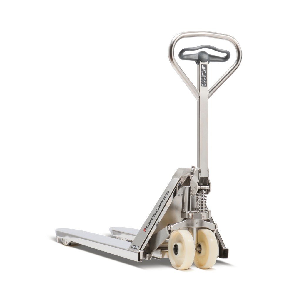 Product afbeelding: Roestvrijstalen handtranspallet Jungheinrich AM I20, draagvermogen 2.000 kg, vorklengte 1.140 mm, nylon