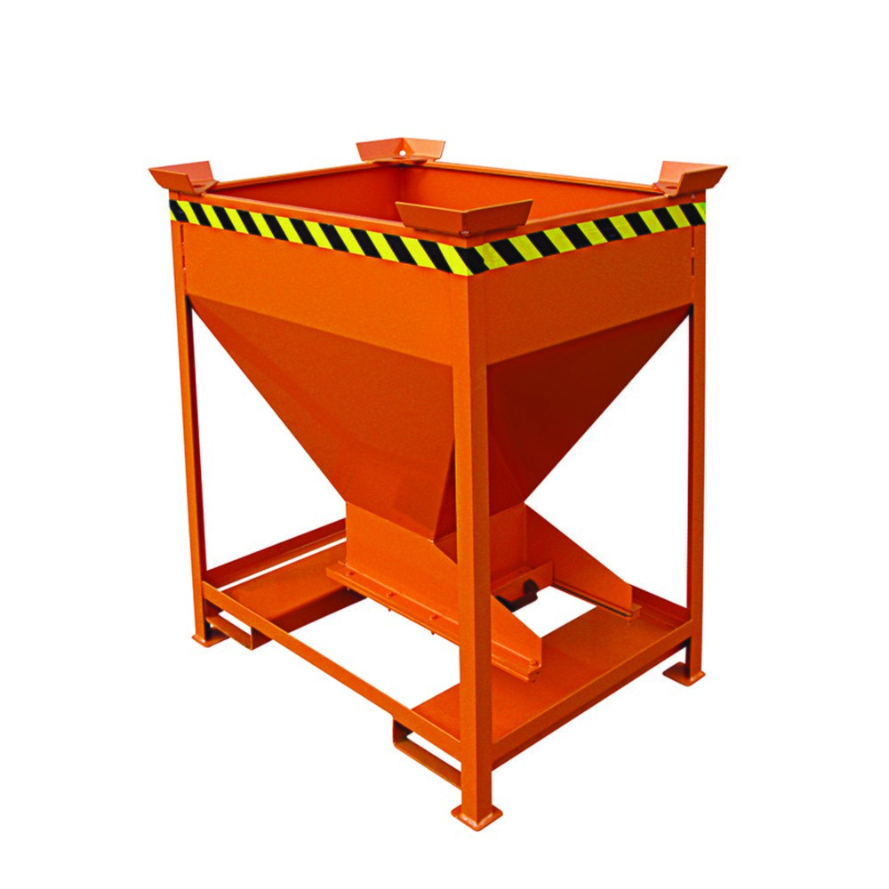 Product afbeelding: Silocontainer Eichinger® met doseerschuifklep op de afvoertrechter, 300 liter zuiver oranje