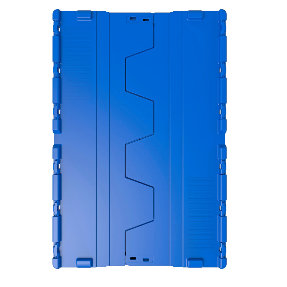 Produktabbildung Nr. 3: Herbruikbare stapelbak van PP met klapdeksel, blauw, 77 liter, 1 stuks/VE