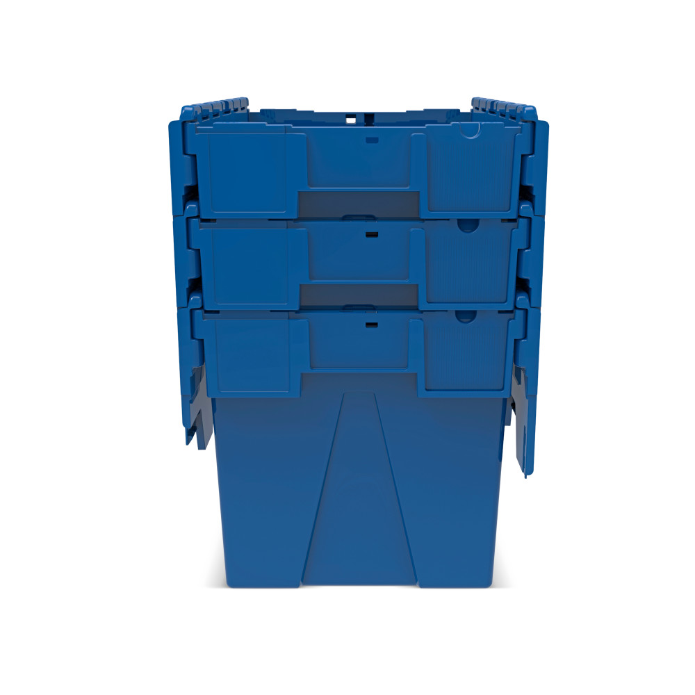 Produktabbildung Nr. 8: Herbruikbare stapelbak van PP met klapdeksel, blauw, 77 liter, 1 stuks/VE