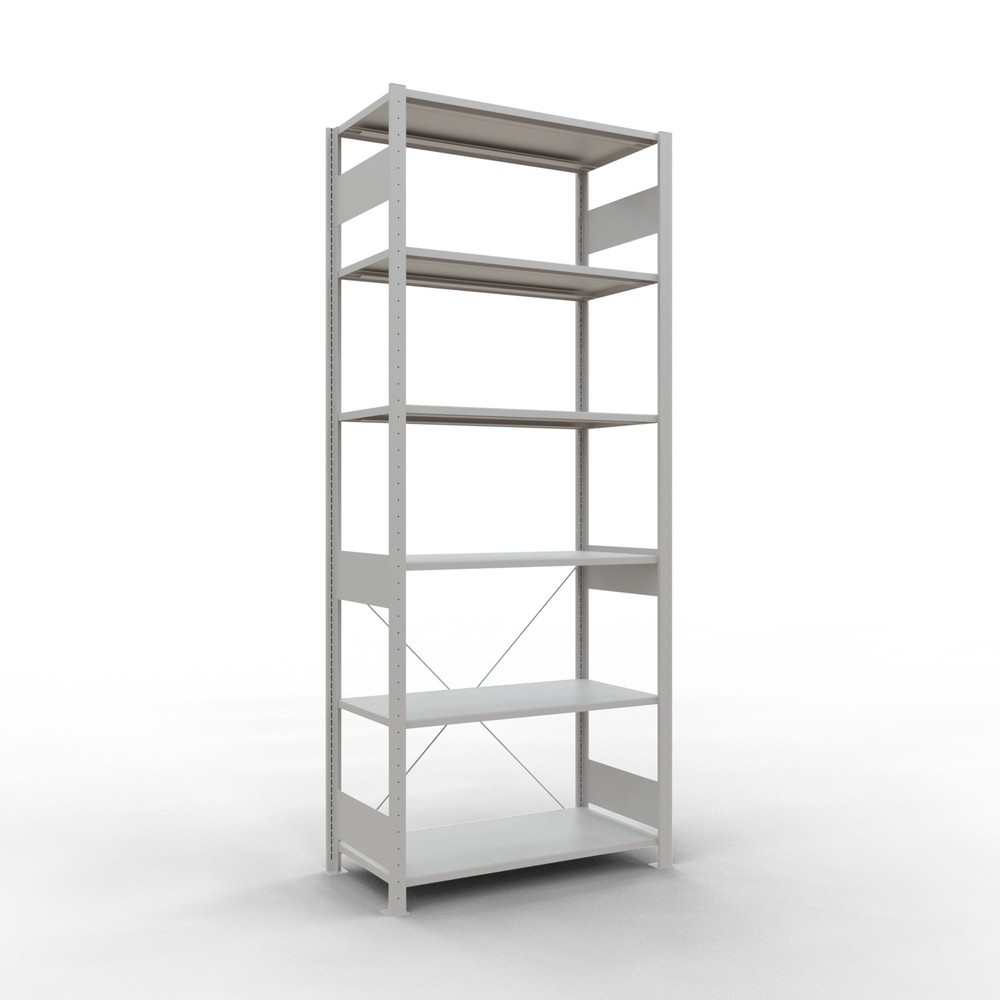 Product afbeelding: Legbordrek SCHULTE, lichtgrijs, vaklast 150 kg, hxbxd 2.500 x 1.060 x 536 mm