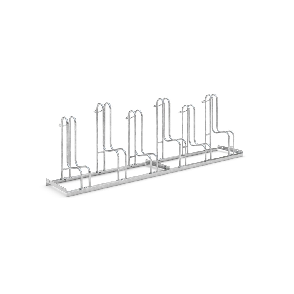 Illustration du produit: Range-vélo wsm® 4000 BR, unilatéral, galvanisé à chaud, écart entre les roues 390 mm, 6 places